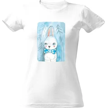 Dámské tričko Tričko s potiskem dámské tričko zajíc dámské