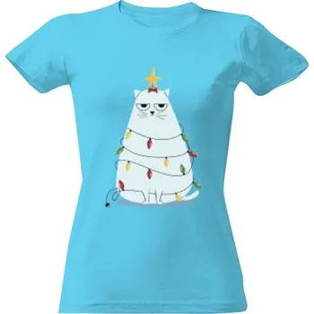 Dámské tričko Tričko s potiskem Vánoce Grumpy Cat dámské