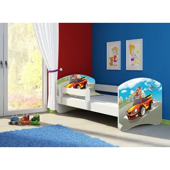 Dětská postel Dětská postel - Závodní auto 2 140x70 cm bílá