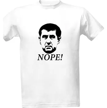 Pánská móda Tričko s potiskem Andrej Babiš Nope pánské