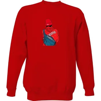 Pánská mikina Mikina bez kapuce Unisex s potiskem Supreme Back - Unisex Mikina pánské