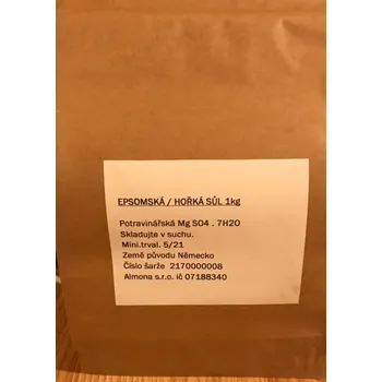 Koupelová sůl Epsomská sůl potravinářská 1kg