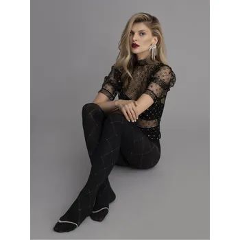 Dámské punčochy Fiore Liberty 80 den Punčochové kalhoty black-white