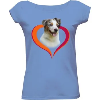 Dámské tričko Tričko s potiskem Australský ovčák-štěně dámské
