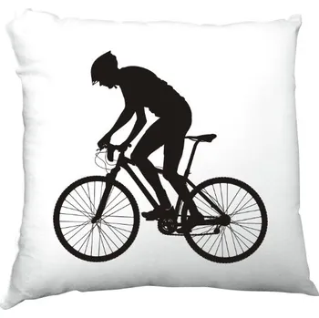 Polštář Polštář saténový s potiskem cyklista - polštář