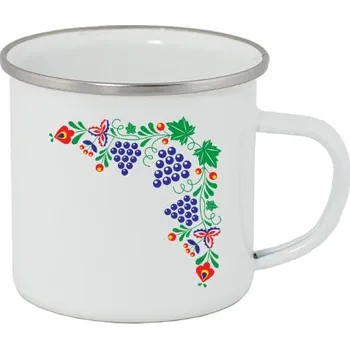 Plecháček - nerezový lem s potiskem folklór - plecháček