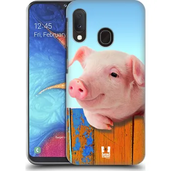 Pouzdro na mobilní telefon Pouzdro na mobil Samsung Galaxy A20e - HEAD CASE - vzor Legrační zvířátka prasátko růžová (Plastový obal, kryt pro mobil Samsung Galaxy A20e vzor Legrační zvířátka prasátko růžová)