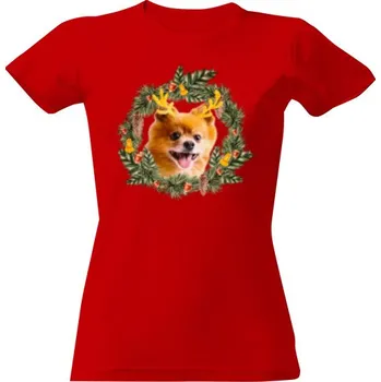 Dámské tričko Tričko s potiskem Veselé Vánoční Haf dámské