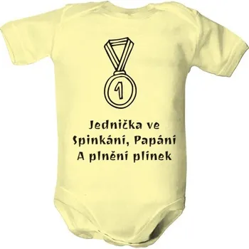 Kojenecký body Dětské body s potiskem Jednička dětské