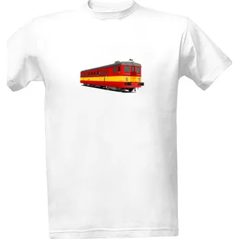 Pánská móda Tričko s potiskem Motorový vůz 831 III. série červenožlutý pánské