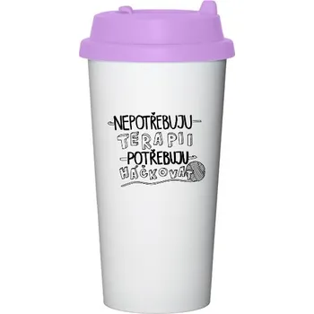 Termohrnek Cestovní nerezový hrnek s potiskem Termohrnek "terapie"