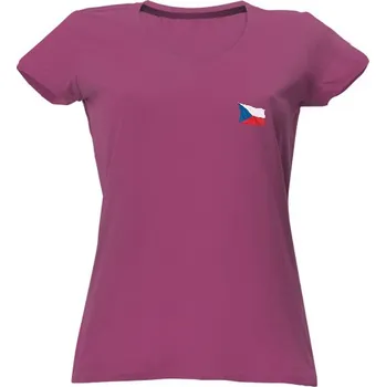 Dámské tričko Tričko s potiskem Česká republika - vlajka dámské