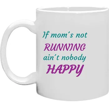 Hrnek malý bílý s potiskem Happy Mum