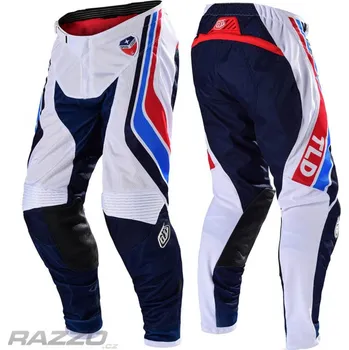 Moto kalhoty MX kalhoty TroyLeeDesigns SE Air Pant Seca White Dark Navy 2020 34