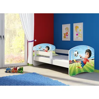 Dětská postel Dětská postel - Fotbalista 2 140x70 cm bílá