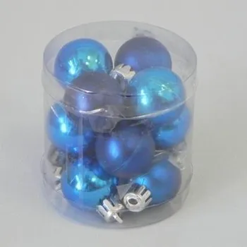 Vánoční dekorace Koule vánoční pvc 12ks/3cm modrá (N4/3012ABB)