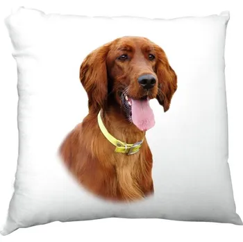 Polštář Polštář saténový s potiskem Irský setr