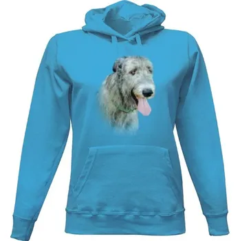 Dámská mikina Dámská mikina s kapucí s potiskem Irský vlkodav dámské