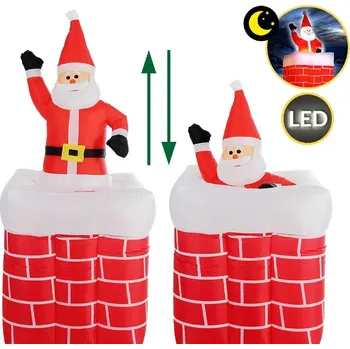 Vánoční dekorace Nafukovací vánoční dekorace - Komín se Santa Clausem | 178 cm
