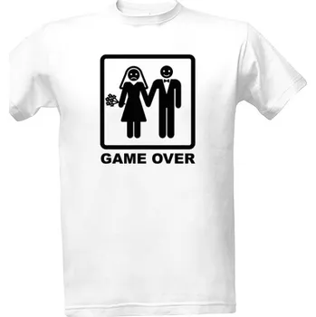 Tričko s potiskem GAME OVER pánské černá pánské