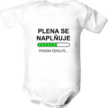 Kojenecký body Dětské body s potiskem Plena se naplňuje dětské