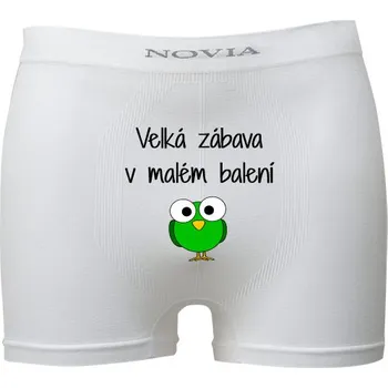 Boxerky Trenýrky s potiskem Velká zábava v malém balení pánské