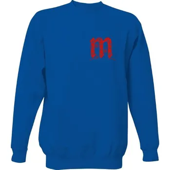 Pánská mikina Mikina bez kapuce Unisex s potiskem Mikina s písmenem M pánské