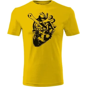 Tričko s potiskem Cyklistické srdce pánské