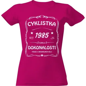 Dámské tričko Tričko s potiskem Cyklistka - narozeniny dámské