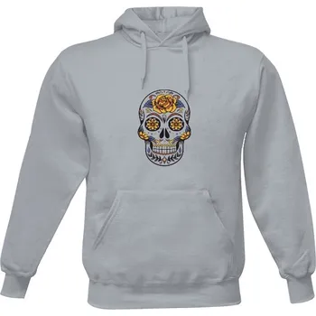 Pánská mikina Pánská mikina s kapucí s potiskem Mikina barevná lebka pánské