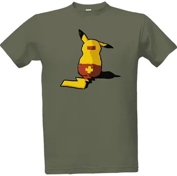 Tričko s potiskem Pikachu battery - Pánské pánské