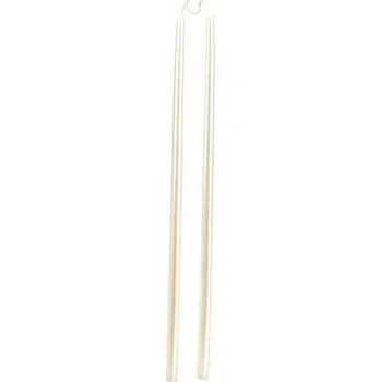 Svíčka ZTRADE Svíčka květinová hladká 2 ks 12 x 300 mm - perla bílá