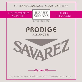 Struna pro hudební nástroj Savarez ALLIANCE PRODIGE 500AXS - Struny na klasickou kytaru - sada