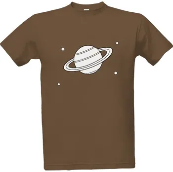 Tričko s potiskem Saturn planeta velká pánské