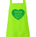 Zástěra s potiskem Vegan kozy zástěra