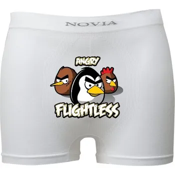 Boxerky Trenýrky s potiskem Angry Flightless - Boxerky pánské