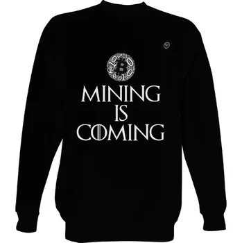 Pánská mikina Mikina bez kapuce Unisex s potiskem Mining is coming pánské