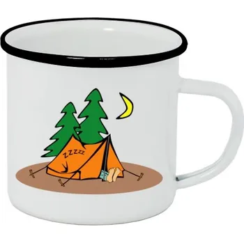 Plecháček - smaltový lem s potiskem Plecháček pro kempaře