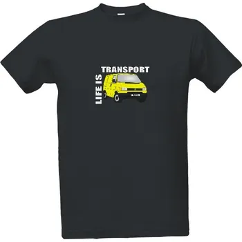 Tričko s potiskem T4 van žlutý pánské