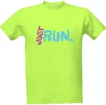 Tričko s potiskem Triko Just RUN lime pánské