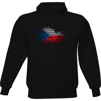 Pánská mikina Pánská mikina s kapucí s potiskem Czechia mikina pánské