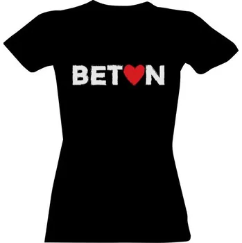 Dámské tričko Tričko s potiskem BETON love - tmavý podklad dámské