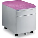 Kontejner Mayer šedý - potah aquaclean růžový