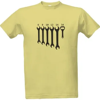Pánské oblečení Tričko s potiskem Maticový klíč a otevírák na láhve pánské