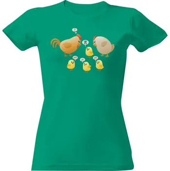 Dámské tričko Tričko s potiskem chytré kuře - Pí dámské