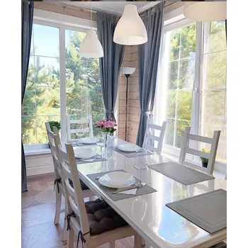 ubrus Mekke sklo Ubrus na stůl z měkkého skla 90,5x260,7 cm Ubrus: Průhledná lesklá folie