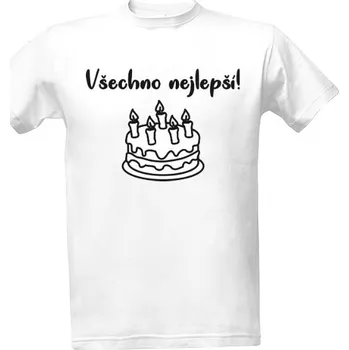 Pánské oblečení Tričko s potiskem Všechno nejlepší - černá pánské