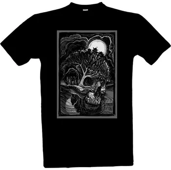 Pánská móda Tričko s potiskem Temný kraj - pánské triko černé pánské