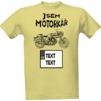 Tričko s potiskem Jsem motorkář motorka Ducati pánské