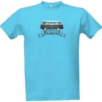 Tričko s potiskem Zrozen k cestování pánské